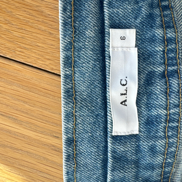 A.L.C. Blue High-Waisted Denim Trousers - Size 6 - Picture 2 of 3